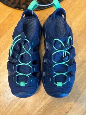 KEEN Kids Hyperport H2 Navy and Teal Waterproof Sport Sandals  *NEW*